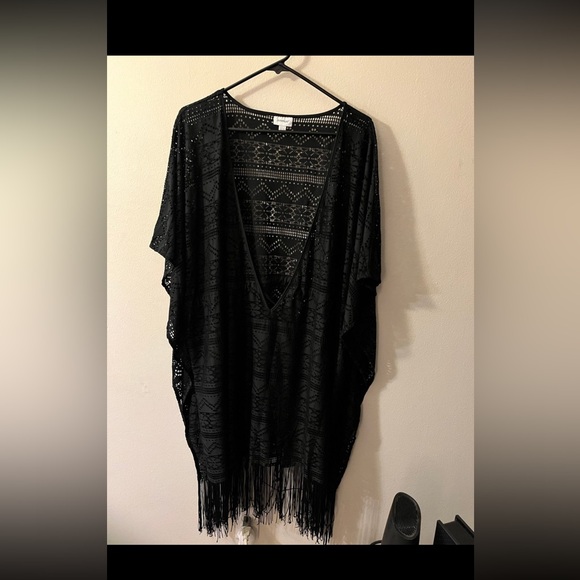 Avenue Black Crochet Cover-Up - Picture 1 of 2